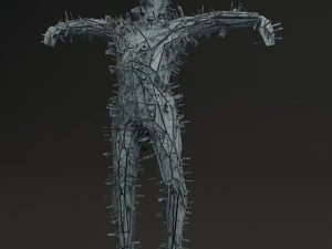 kształty science-fiction - strach na wr&oacute;ble low-poly Model 3D