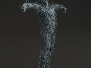 sci -fi shapes - the scarecrow low-poly 3D मॉडल