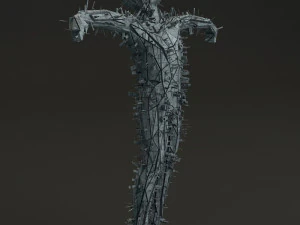 kształty science-fiction - strach na wr&oacute;ble low-poly Model 3D