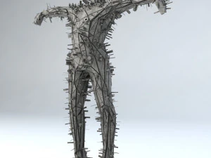 kształty science-fiction - strach na wr&oacute;ble low-poly Model 3D