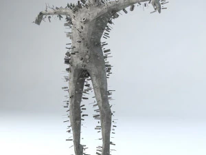 kształty science-fiction - strach na wr&oacute;ble low-poly Model 3D