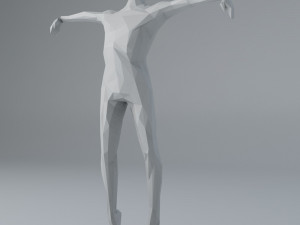 sci -fi shapes - the scarecrow low-poly 3D मॉडल