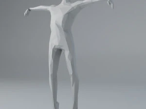 kształty science-fiction - strach na wr&oacute;ble low-poly Model 3D