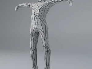 kształty science-fiction - strach na wr&oacute;ble low-poly Model 3D