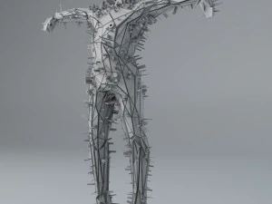 kształty science-fiction - strach na wr&oacute;ble low-poly Model 3D