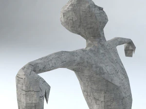 kształty science-fiction - strach na wr&oacute;ble low-poly Model 3D