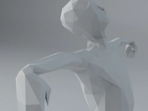 kształty science-fiction - strach na wr&oacute;ble low-poly Model 3D