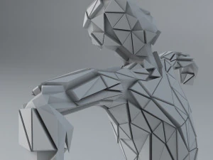 kształty science-fiction - strach na wr&oacute;ble low-poly Model 3D