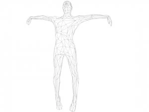 kształty science-fiction - strach na wr&oacute;ble low-poly Model 3D