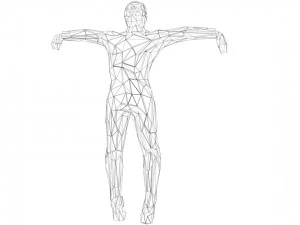 kształty science-fiction - strach na wr&oacute;ble low-poly Model 3D