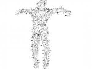 kształty science-fiction - strach na wr&oacute;ble low-poly Model 3D