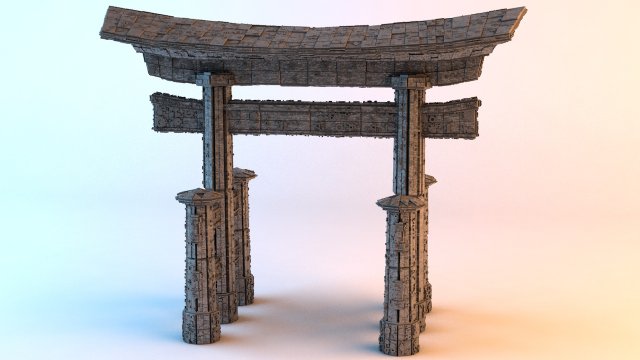 sci-fi shapes - the torii low-poly 3D Model .c4d .max .obj .3ds .fbx .stl .blend 