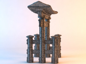 sci-fi shapes - the torii low-poly 3D Model