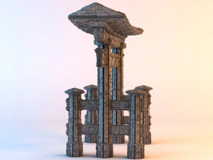 sci-fi shapes - the torii low-poly 3D Model