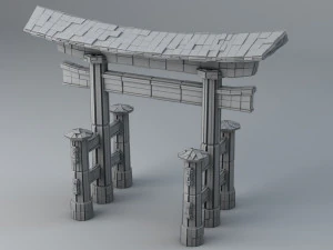 sci-fi shapes - the torii low-poly 3D Model