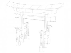 sci-fi shapes - the torii low-poly 3D Model