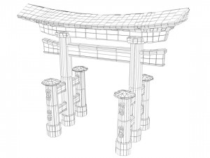 sci-fi shapes - the torii low-poly 3D Model
