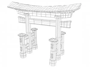 sci-fi shapes - the torii low-poly 3D Model