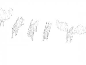 6 lowpoly unicorn pegasus low-poly 3D Model