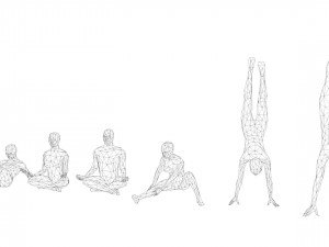 6 training lowpoly people minimalist low-poly 3D Модель