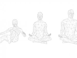 6 training lowpoly people minimalist low-poly 3D Модель
