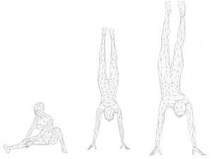 6 training lowpoly people minimalist low-poly 3D Модель