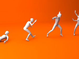kung fu martial artists pack 1 low-poly 3D Model