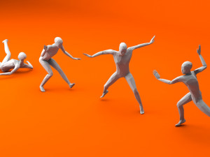 kung fu martial artists pack 1 low-poly 3D Model