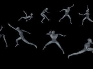 kung fu martial artists pack 1 low-poly 3D Model