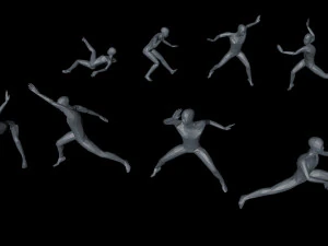 kung fu martial artists pack 1 low-poly 3D Model