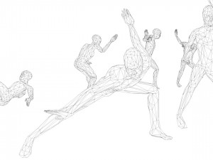 kung fu martial artists pack 1 low-poly 3D Model