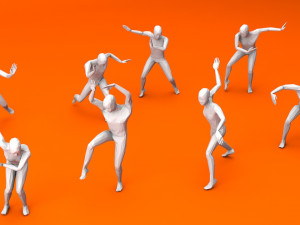 kung fu martial artists pack 2 low-poly 3D 模型