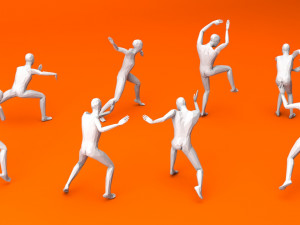kung fu martial artists pack 2 low-poly 3D 模型