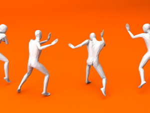 kung fu martial artists pack 2 low-poly 3D 模型