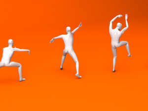 kung fu martial artists pack 2 low-poly 3D 模型