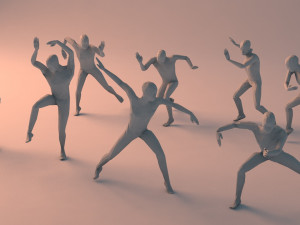 kung fu martial artists pack 2 low-poly 3D 模型