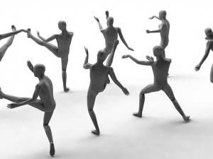 kung fu martial artists pack 3 low-poly 3D 모델