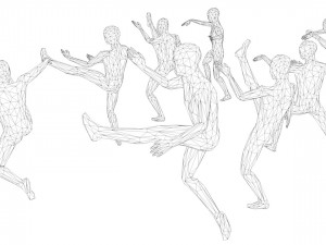 kung fu martial artists pack 3 low-poly 3D 모델