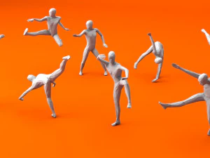 功夫武术家包 4 低聚 3D 模型