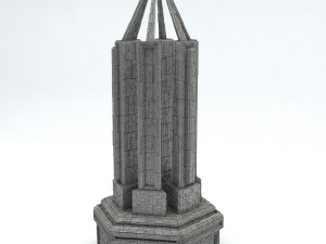sci fi shapes - dystopia building 1 3D Model