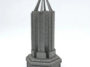 formas de ciencia ficci&oacute;n - edificio distop&iacute;a 1 Modelo 3D