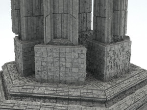 sci fi shapes - dystopia building 1 3D Model