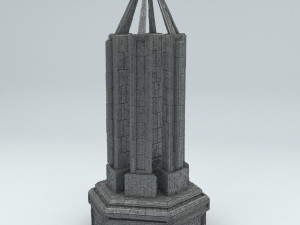 sci fi shapes - dystopia building 1 3D Model