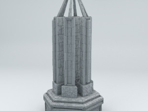 sci fi shapes - dystopia building 1 3D Model