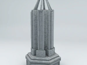 sci fi shapes - dystopia building 1 3D Model