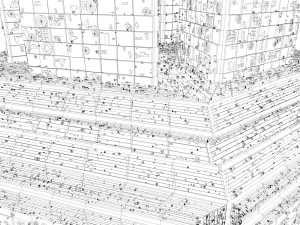 sci fi shapes - dystopia building 1 3D Model