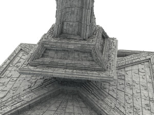 sci fi shapes - dystopia building 2 3Dモデル