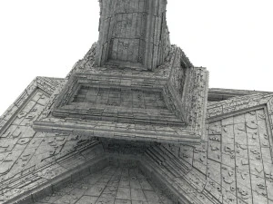 sci fi shapes - dystopia building 2 3D Model