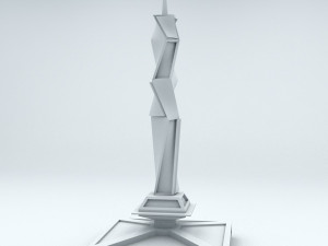 sci fi shapes - dystopia building 2 3Dモデル