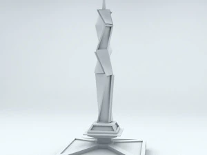 sci fi shapes - dystopia building 2 3D Model